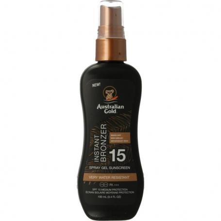 Spray gel met bronzer SPF15 van Australian Gold