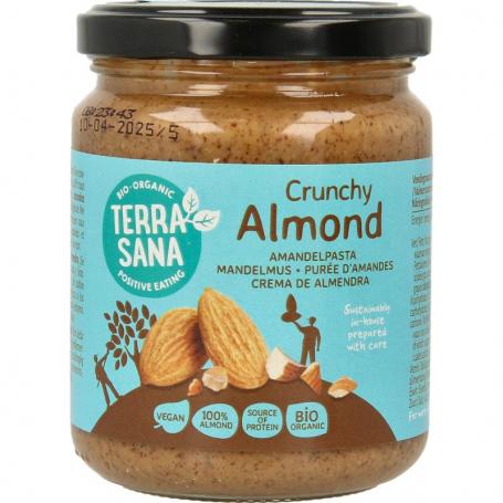 Amandelpasta bruin crunchy bio van Terrasana