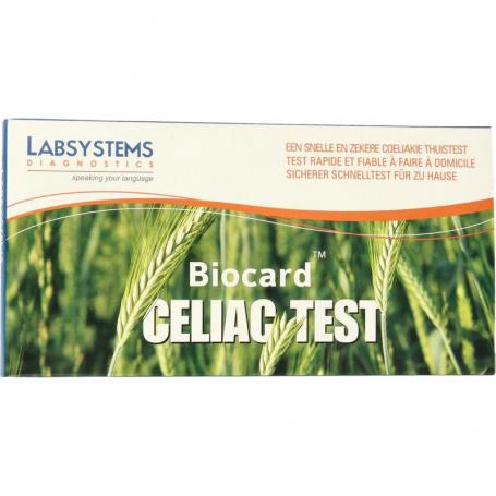 Coeliakie - gluten overgevoeligheid test van Biocard