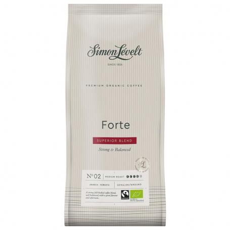 Forte superior blend gemalen koffie bio van Simon Levelt
