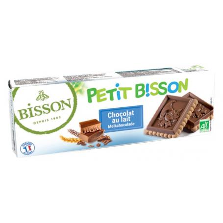 Petit theebiscuit melkchocolade bio van Bisson