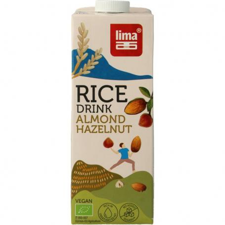 Rice drink hazelnoot amandel bio van Lima