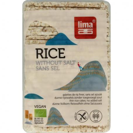 Rijstwafels zonder zout dun recht bio van Lima