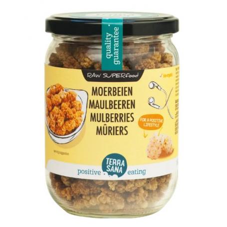 Raw moerbei bessen wit in glas bio van Terrasana