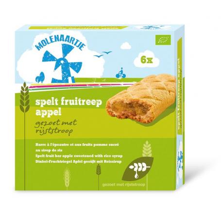 Spelt fruitreep appel bio van Molenaartje