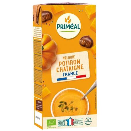 Veloute gebonden soep pompoen kastanje bio van Primeal