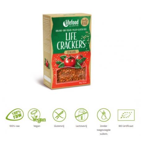 Life crackers Italiaans raw bio van Lifefood