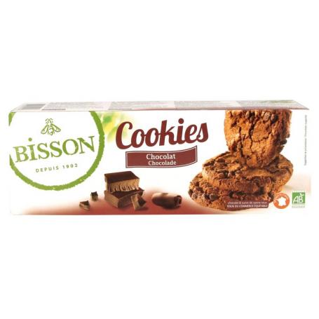 Chocolade cookies met stukjes pure chocola bio van Bisson