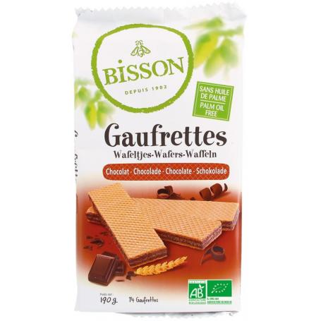Chocolade wafels gaufrettes bio van Bisson