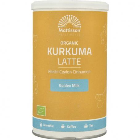 Latte kurkuma goldenmilk reishi Ceylon kaneel bio van Mattisson