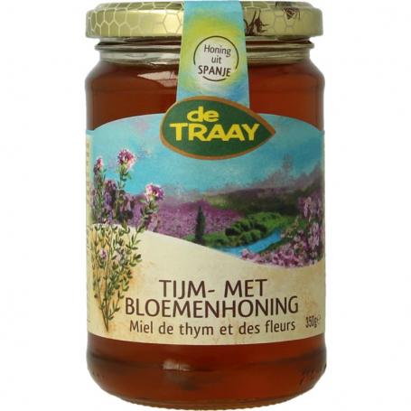 Tijm- met bloemenhoning van Traay