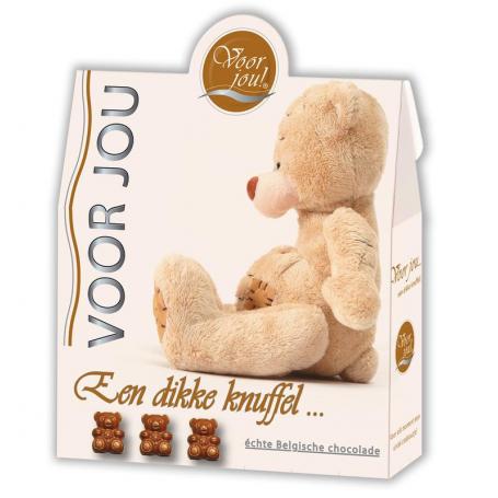 Cadeau doos trendy beertjes dikke knuffel van Voor Jou!