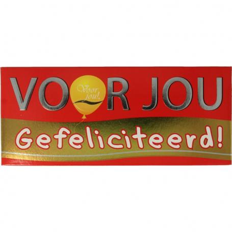 Wensreep melkchocolade gefeliciteerd van Voor Jou!