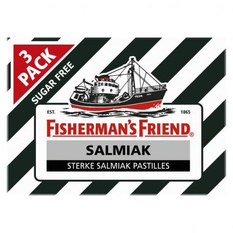 Salmiak suikervrij 3-pack van Fishermansfriend