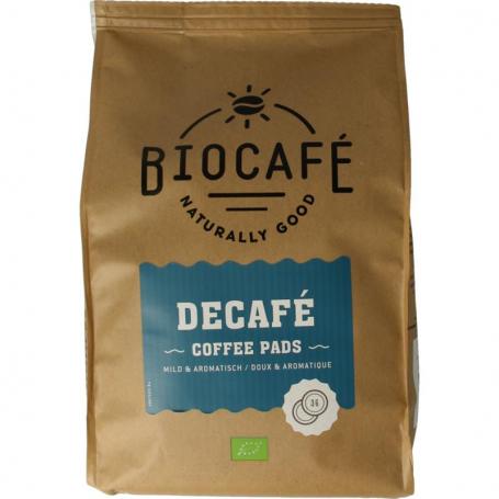 Coffee pads caffeinevrij bio van Biocafe