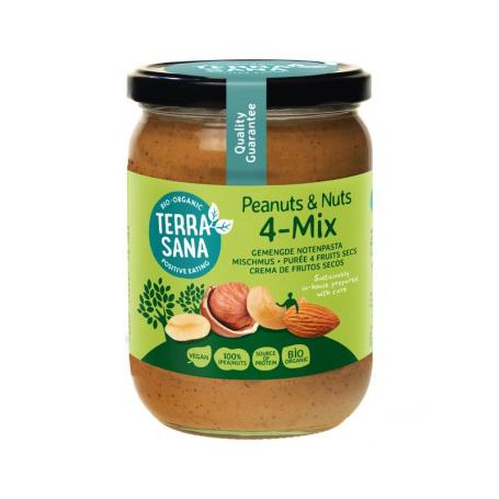 4 mix gemengde notenpasta zonder zout bio van Terrasana