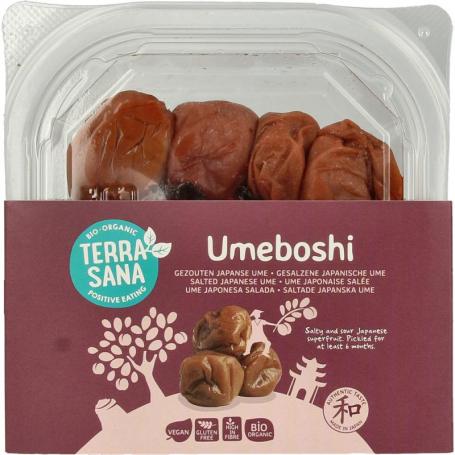 Umeboshi gezoute japanse abrikozen bio van Terrasana