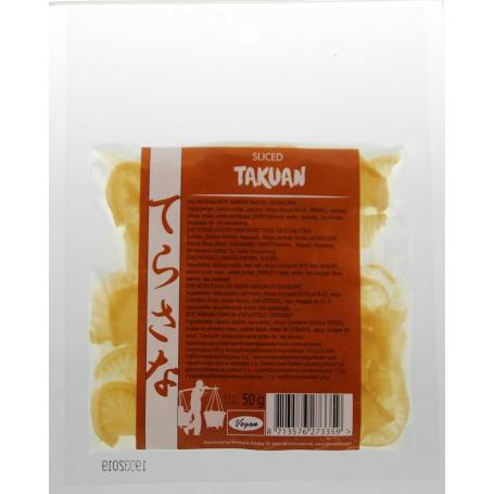Slices Takuan daikonradijs pickled van TS Import