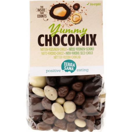 Yummy chocomix noten rozijnen choco bio van Terrasana