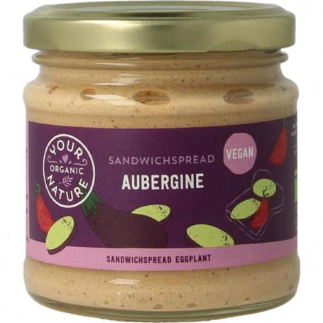 Sandwichspread aubergine bio van Your Organic Nat