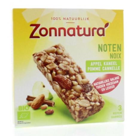 Noten appel kaneel reep 25 gram bio van Zonnatura
