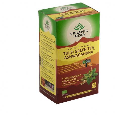 Tulsi green ashwagandha bio thee van Organic India