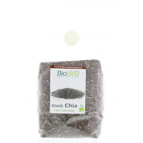 Black chia raw seeds bio van Biotona