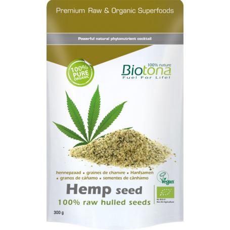 Hemp raw hulled seeds bio van Biotona