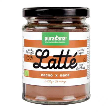 Latte cacao maca vegan bio van Purasana