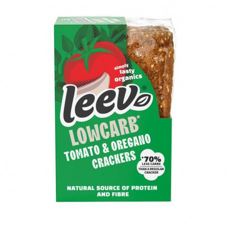 Bio lowcarb crackers tomaat & oregano van Leev