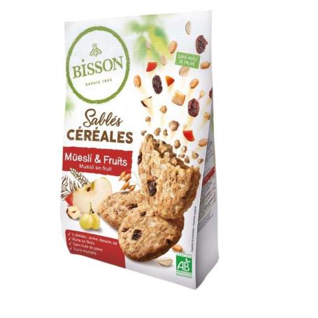Zandkoekjes muesli & fruit bio van Bisson