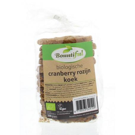 Cranberry rozijnkoek bio van Bountiful