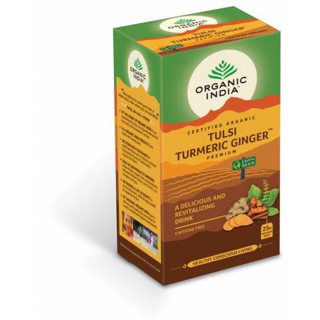 Tulsi turmeric ginger thee bio van Organic India