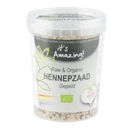 Raw & organic hennepzaad gepeld bio van It's Amazing