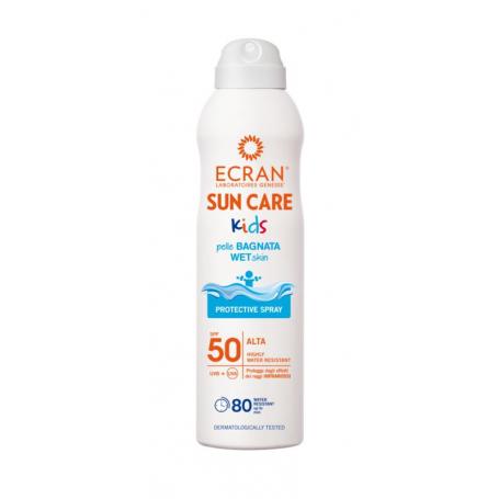 Sun care kids wet skin spray SPF50 van Ecran