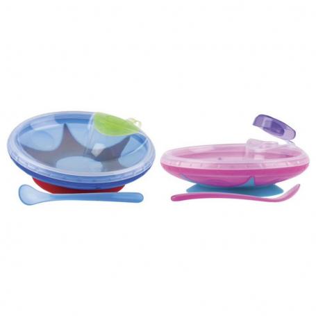 Warmtebehoudend bordje met zuignap & lepel van Nuby