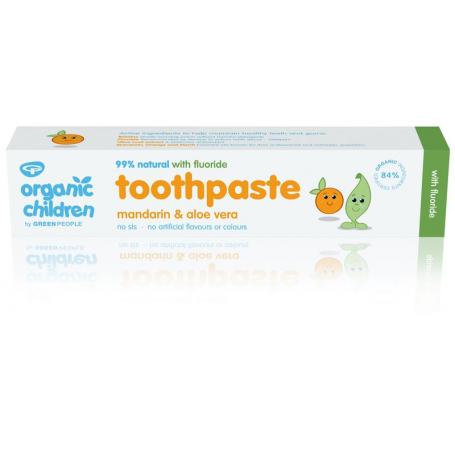 Green People Organic children mandarin toothpaste with fluoride (50 ml) van Green People