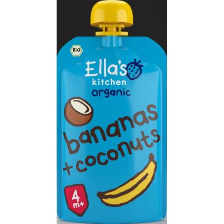 Bananas & coconut knijpzakje 4+ maanden bio van Ella's Kitchen