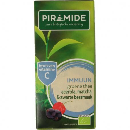 Immuun groene thee acerola matcha & zwarte bes bio van Piramide
