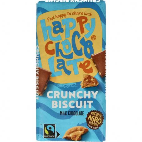 Melk biscuit bio van Happy Chocolate
