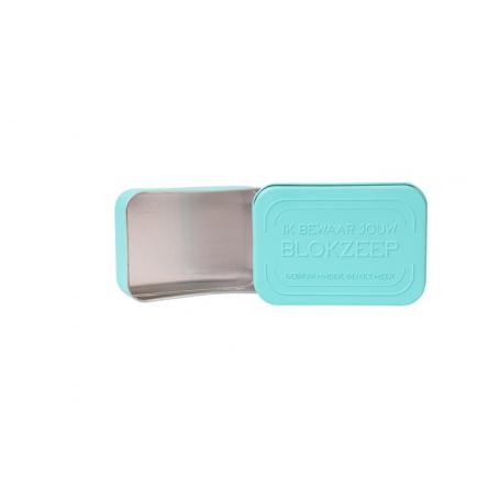 Blikje rechthoek body & shaving bar van Blokzeep