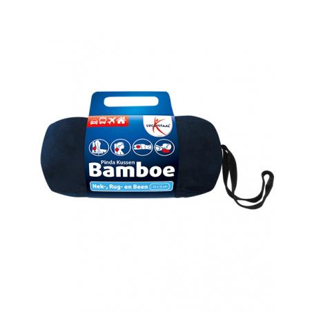 Bamboe pinda kussen (blauw) van Lucovitaal