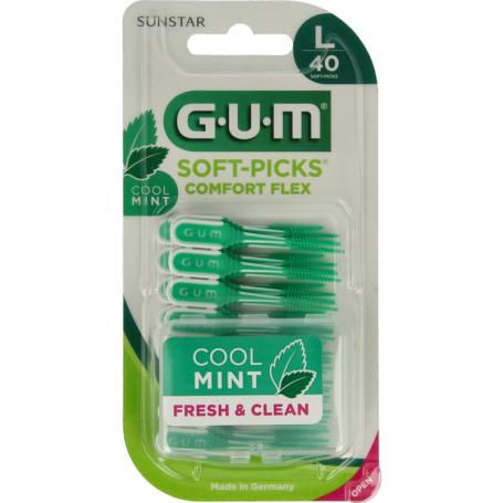 Soft picks comfort flex mint large van GUM