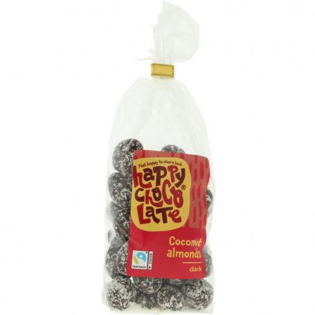 Chocolade amandel puur kokos bio van Happy Chocolate