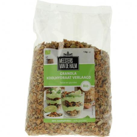 Granola koolhydraat verlaagd bio van De Halm