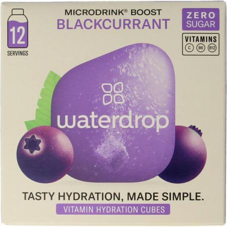 Microdrink boost blackcurrant bruistabletten van Waterdrop