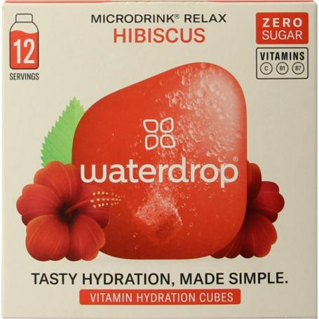 Microdrink relax hibiscus bruistabletten van Waterdrop