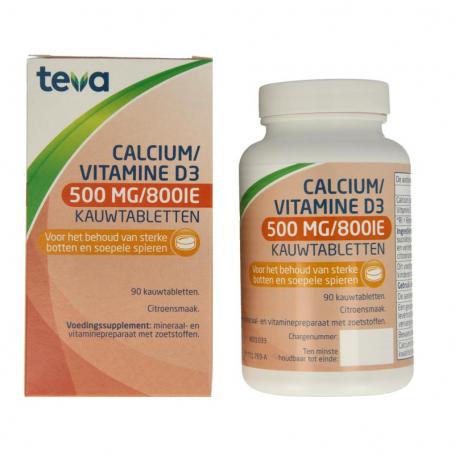 Calcium / vitamine D 500mg / 800IE van Teva