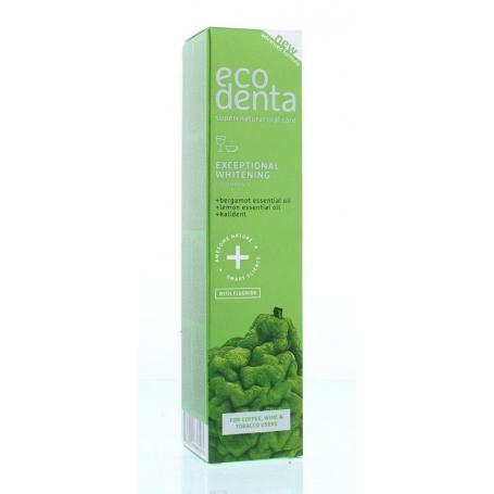 Tandpasta whitening bergamot citroen kalident van Ecodenta