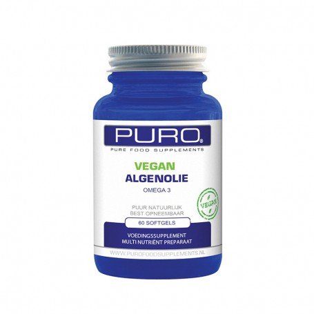 Puro Algenolie Omega 3 vegan (60 softgels) van Puro Food Supplements